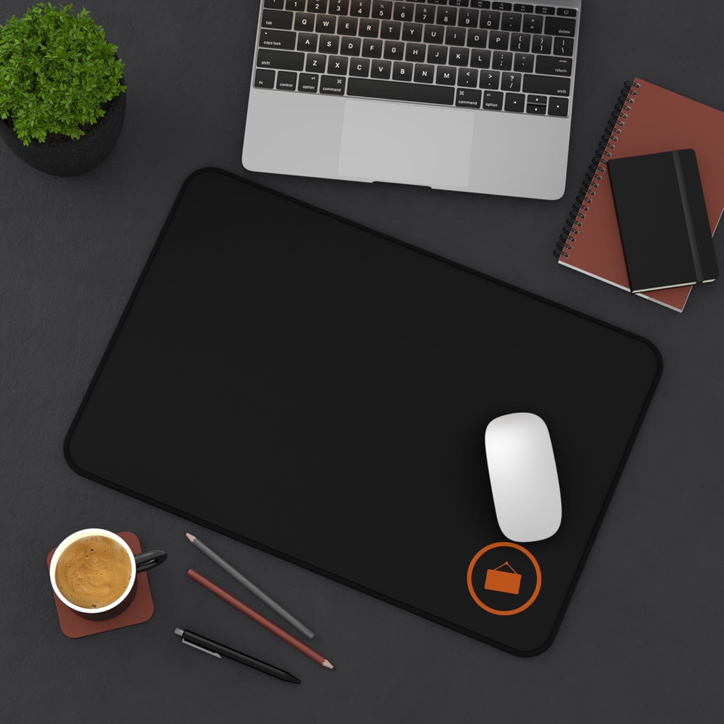 Customize Sleek Black Desk Mat | Professional Gaming & Office Mat | Ergonomic Workspace Essential