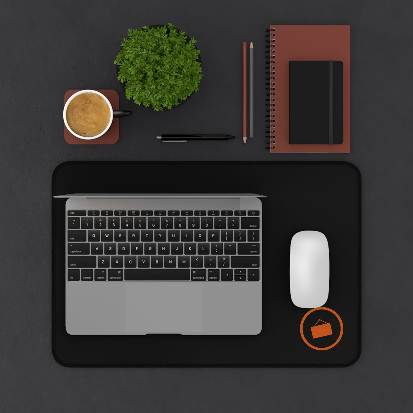 Sleek Black Desk Mat | Professional Gaming & Office Mat | Ergonomic Workspace Essential