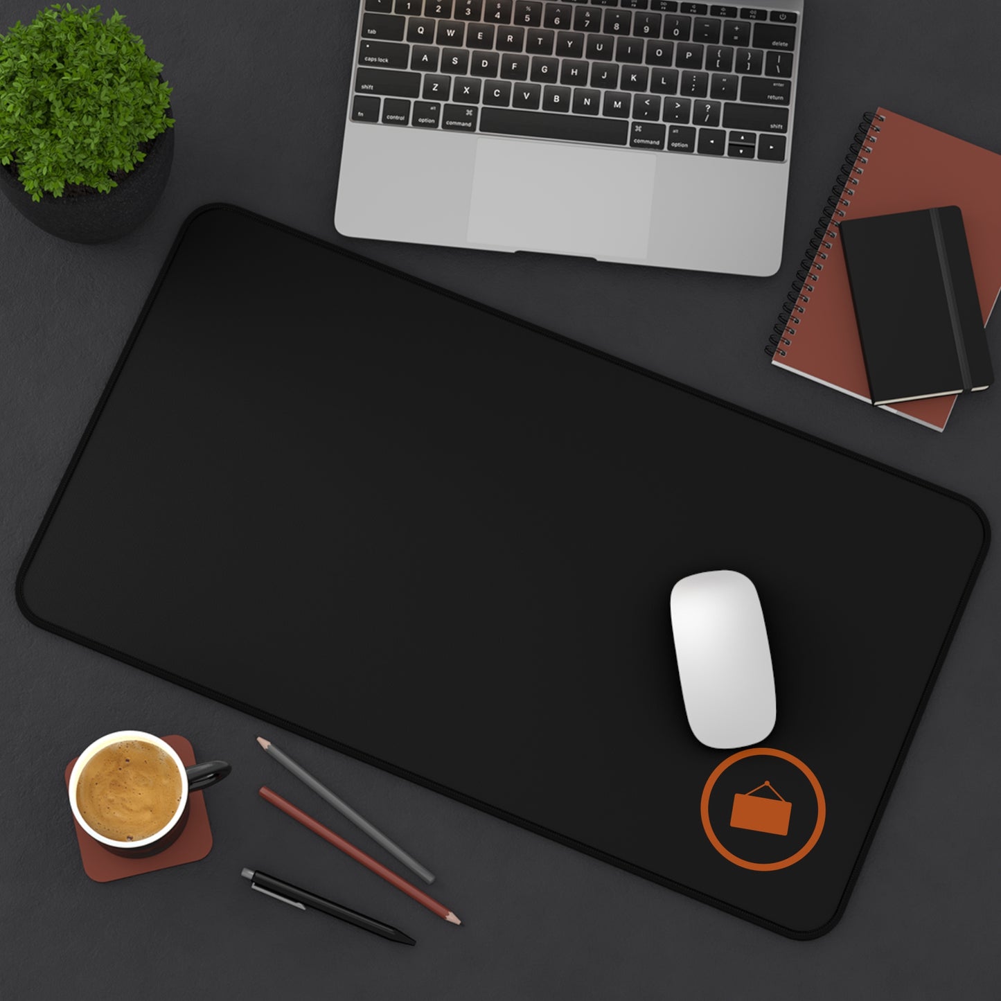 Customize Sleek Black Desk Mat | Professional Gaming & Office Mat | Ergonomic Workspace Essential