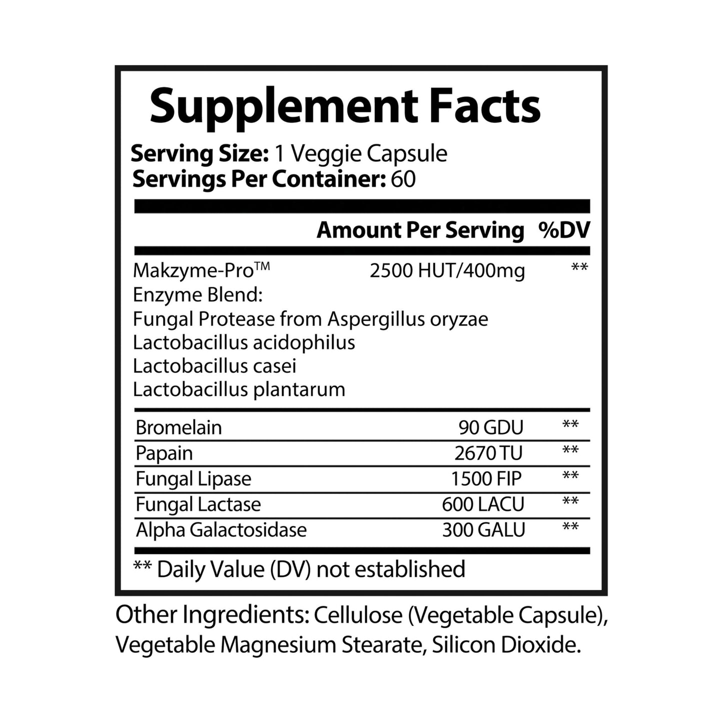 Customize Digestive Enzyme Blend Supplement