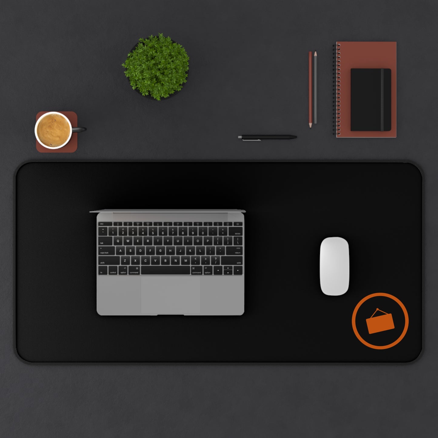 Sleek Black Desk Mat | Professional Gaming & Office Mat | Ergonomic Workspace Essential