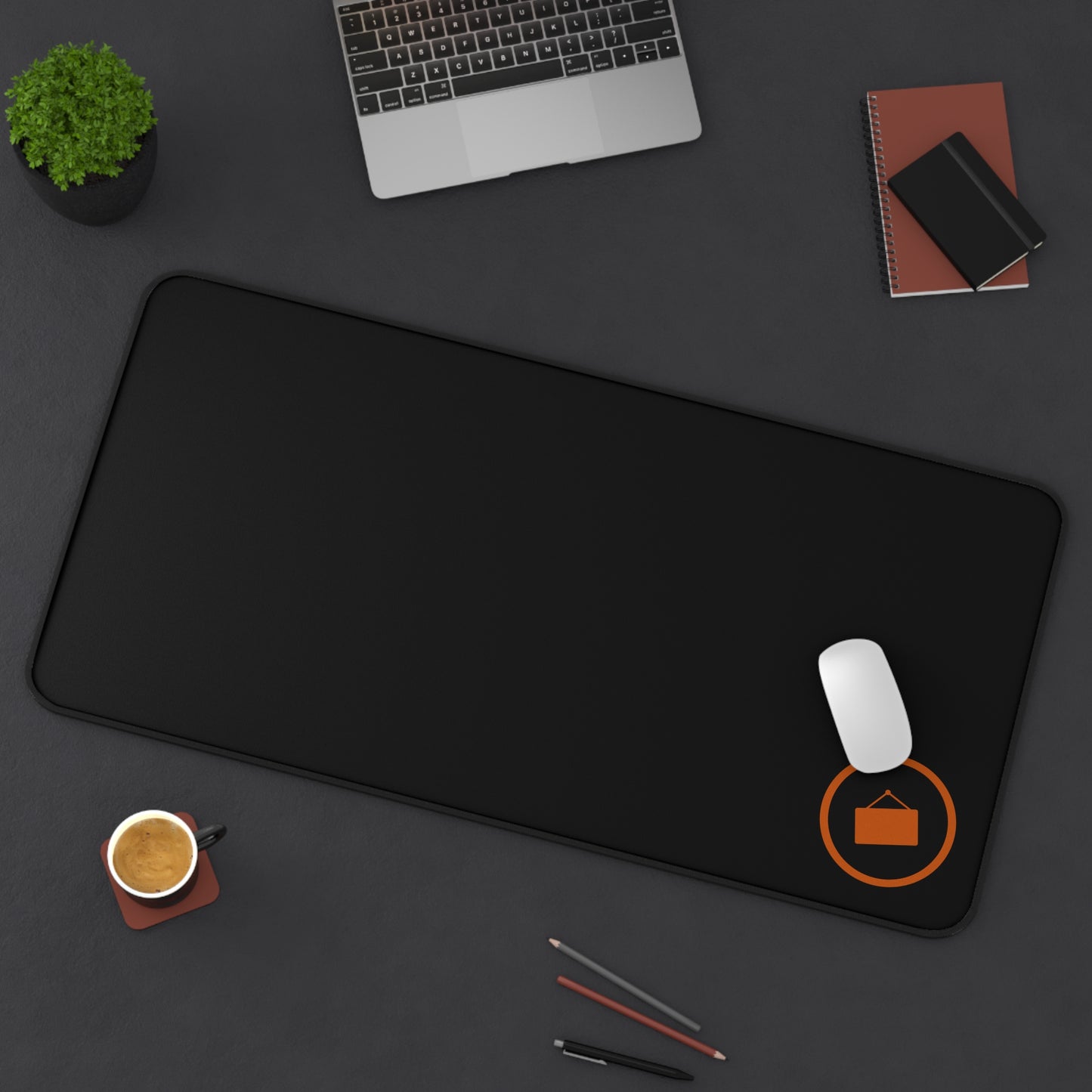 Customize Sleek Black Desk Mat | Professional Gaming & Office Mat | Ergonomic Workspace Essential