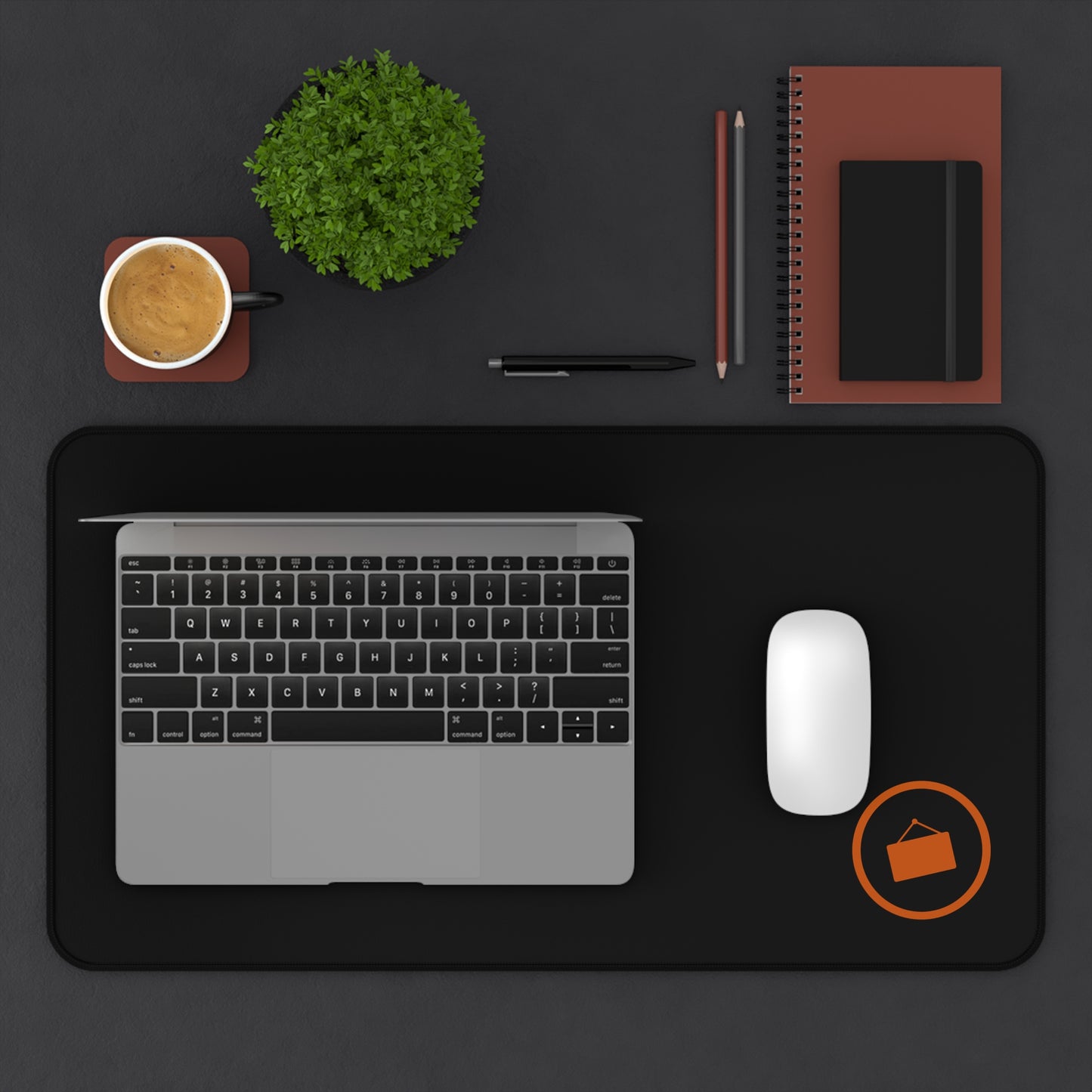 Sleek Black Desk Mat | Professional Gaming & Office Mat | Ergonomic Workspace Essential