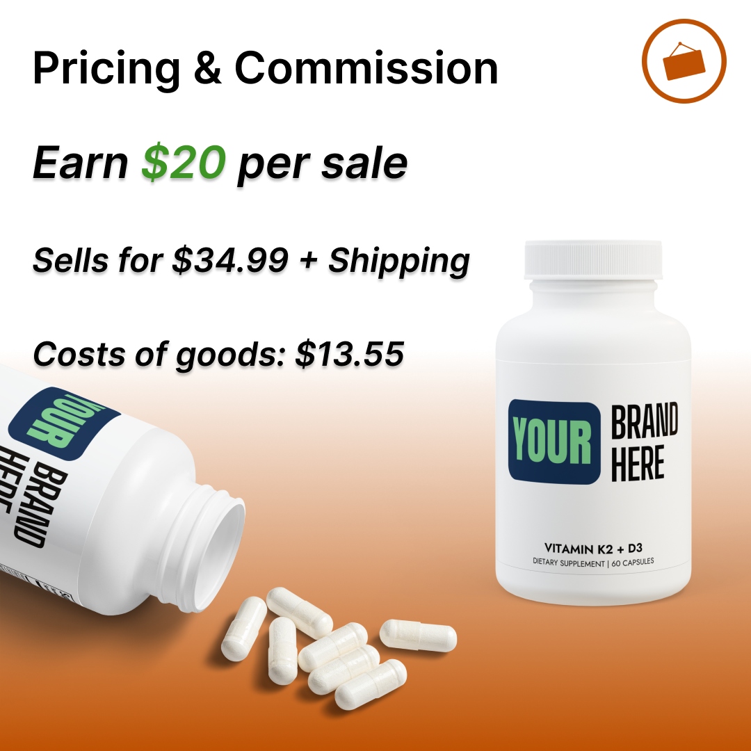 Customize Vitamin K2 + D3 Supplement (60 Capsules)