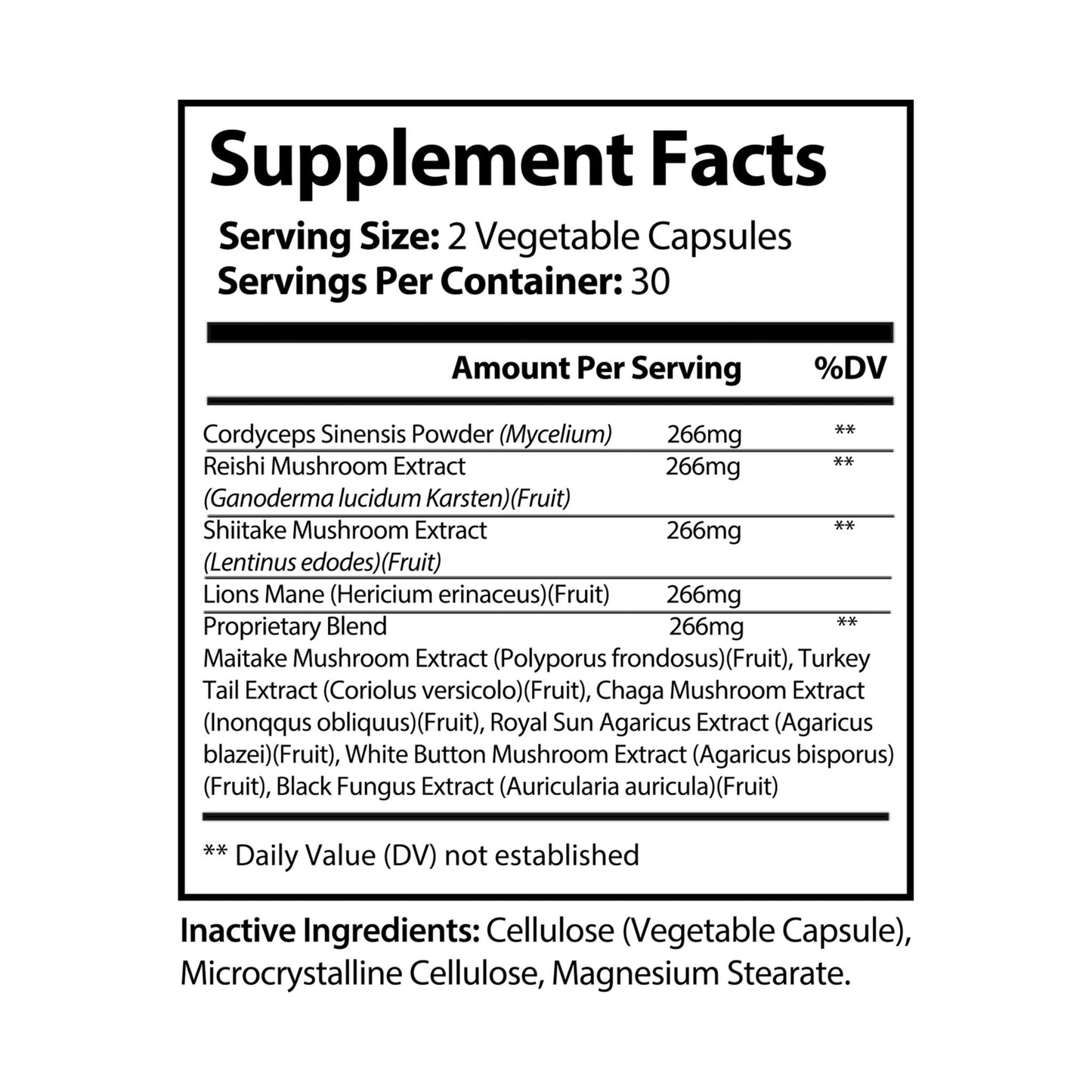 Customize Lion's Mane Mushroom Supplement