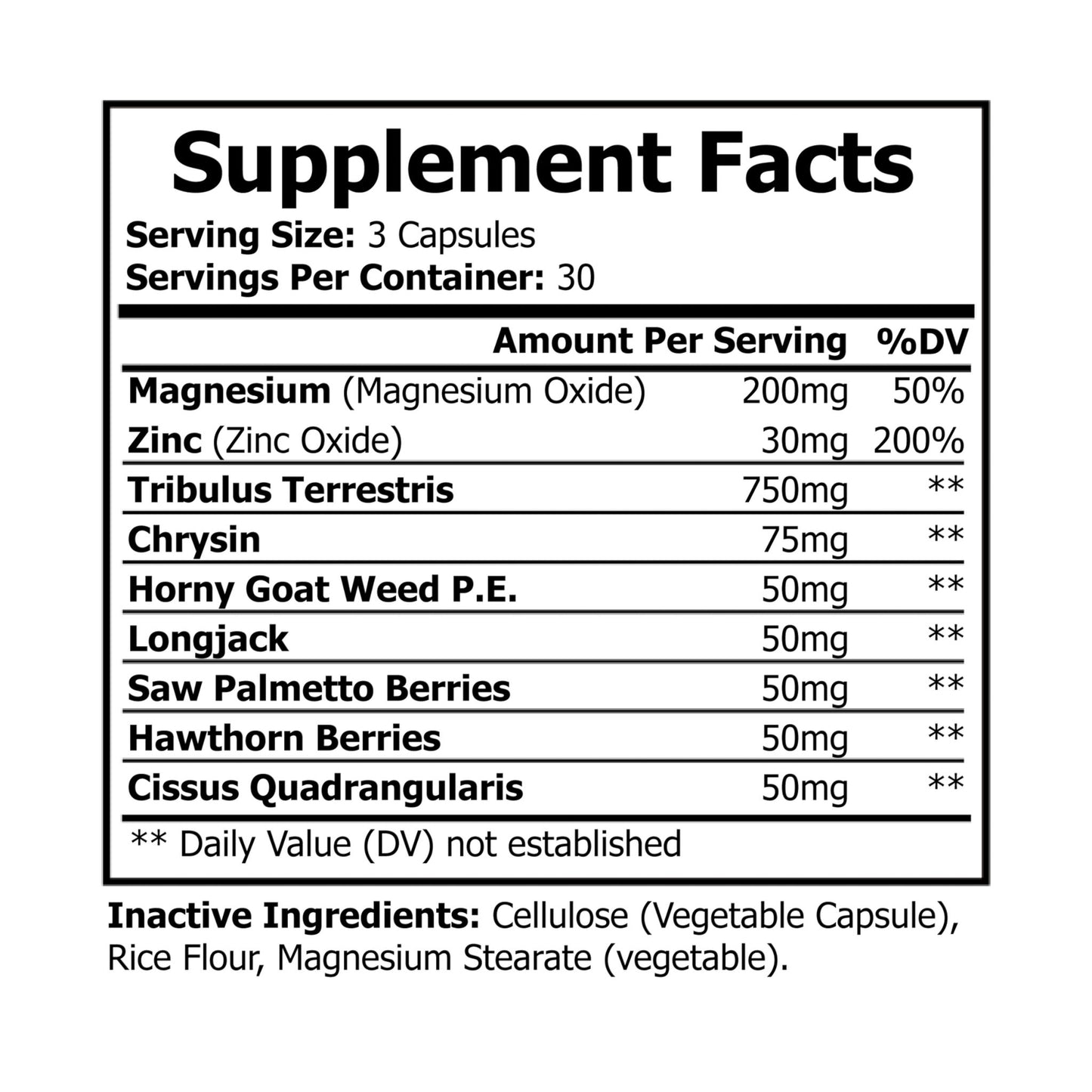 Customize Magnesium Zinc Supplement (90 Capsules)