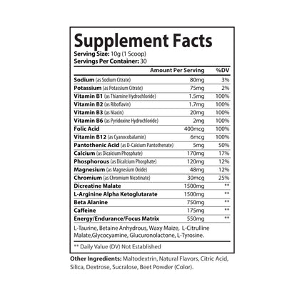Customize Pre-Workout Supplement, Watermelon (300g, 10.58oz)